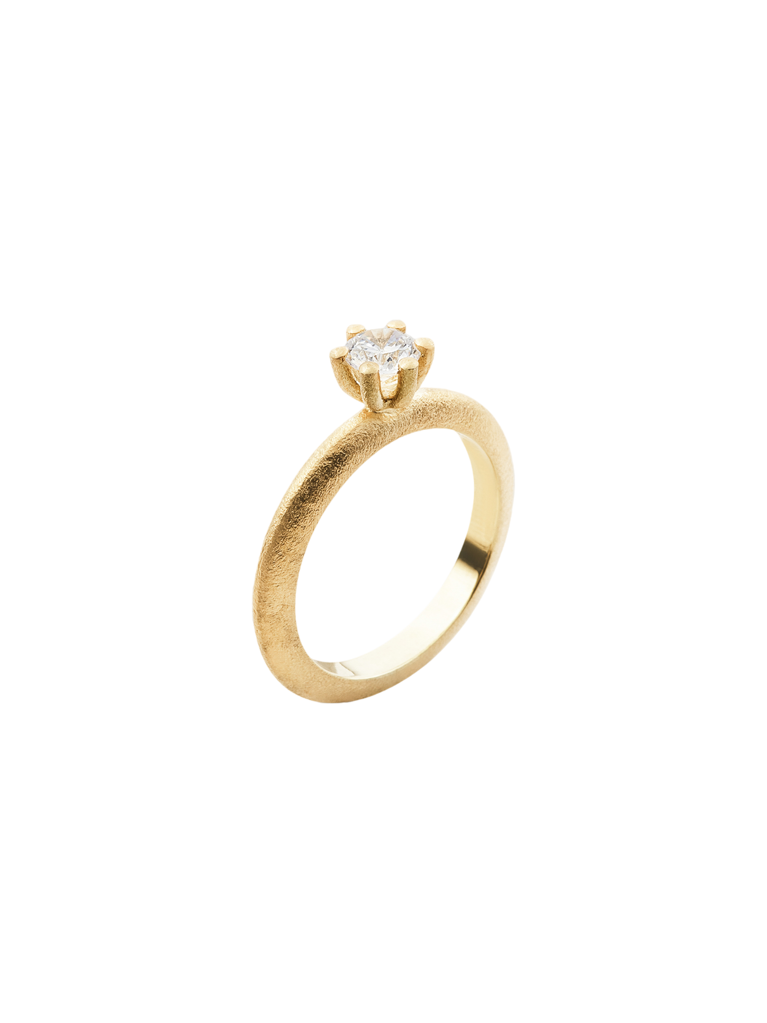 Pompeia solitaire ring in 18k yellow gold with 0,50ct diamond